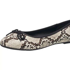 FRENCH CONNECTION Diana Ballet Flats Snake Print sz 10 women
